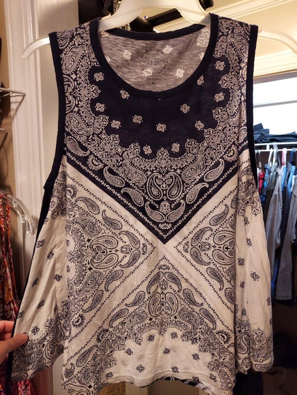 Lucky Brand Handkerchief Tank Top XL